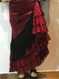 Flamenco dance skirt  |  Falda baile flamenco con adorno de flecos