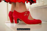 Flamenco dance shoes Begoña Cervera Cordonera Calado Model |  Zapato baile flamenco Begoña Cervera Modelo Cordonera Calado