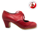 Flamenco dance shoe Luna Flamenca Combinado Cordones Model |  Zapato baile Flamenco Luna Flamenca Modelo Combinado Cordones