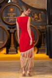 VESTIDO MODELO JEREZ ROJO