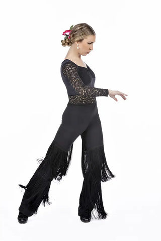 Pantalón para baile Flamenco Flecos |  Pantalón baile flamenco Flecos
