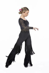 Pantalón para baile Flamenco Flecos |  Pantalón baile flamenco Flecos