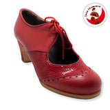 Flamenco dance shoes Combinado Cordones Model |  Zapato baile Flamenco Luna Flamenca Modelo Combinado cordones