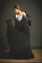 Flamenco dance dress flecos |  Vestido baile flamenco flecos