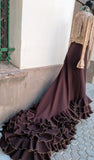 Long-tailed dress - Bata de Cola| Bata de Cola Básica para ensayos y escenarios