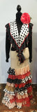 Flamenco dance skirt and top with shawl  |  Conjunto Canastero Beige con mantoncillo