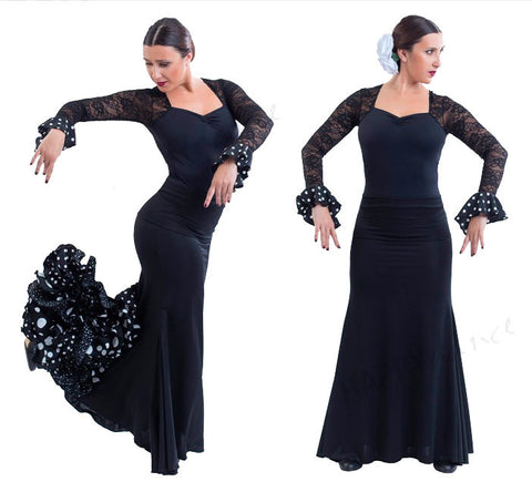Flamenco dance skirt and maillot |  Conjunto baile flamenco