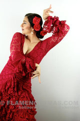 Flamenco dance dress Farruca Model |  Vestido baile flamenco Encaje Modelo Farruca