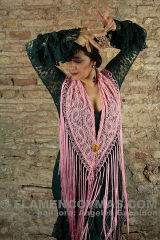 Flamenco shawl-Silk  | Mantoncillo flamenco de encaje y seda natural