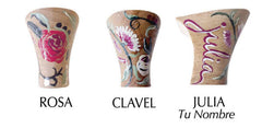 Flamenco dance shoes Begoña Cervera with painted heels|  Zapato baile flamenco Begoña Cervera con tacones pintados