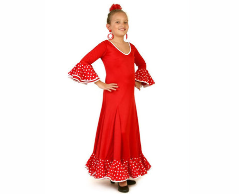 Vestido niña baile flamenco lunares